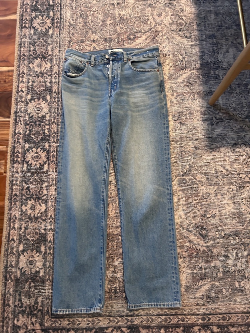 Madewell High-Rise Straight Jeans in Light Blue Wash
